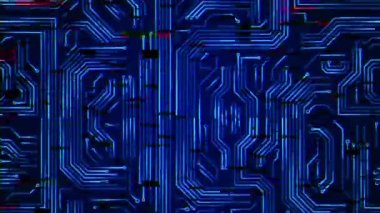 Dijital Veri Hatları Anakart Devre Canlandırmasını Bağlar.