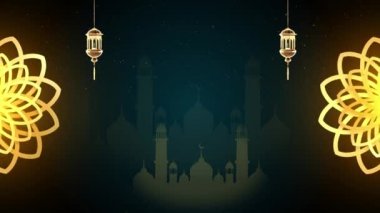 Ramazan Kareem İslami Festivali 'nin hareketli grafikleri: Kurban Bayramı Tasarımı: Arap Arkaplan.