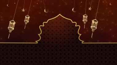 Ramazan Kareem hareket döngüsü animasyonunu selamlıyor. 4k Ramazan tasarım kavramı