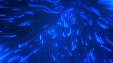 Gelecekçi Teknoloji Bilgisayar işlemcisi bağlantıları ve İşlemci Devre Arkaplanı sinyalleri.