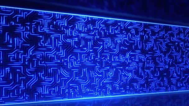Geavanceerde Circuit Board Technologie Concept Visualisatie Loop Animatie. — Stockvideo