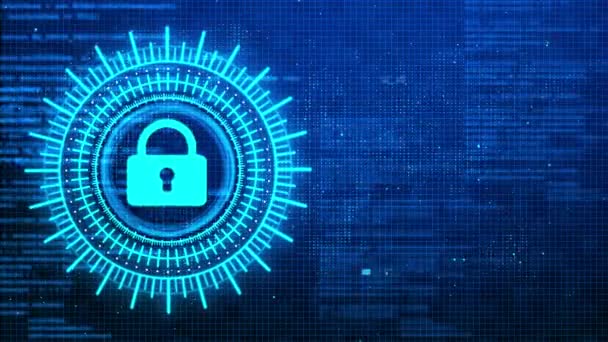 Internet, affaires, Technologie et concept de réseau. Protection numérique des données de cybersécurité — Video