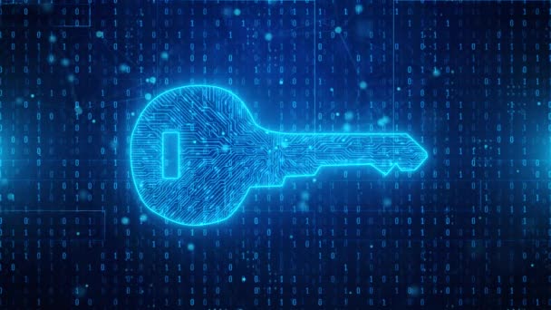 Cadenas Cyber sécurité Boucle Animation de l'icône de l'écran virtuel, Protection des données Business Technology. — Video