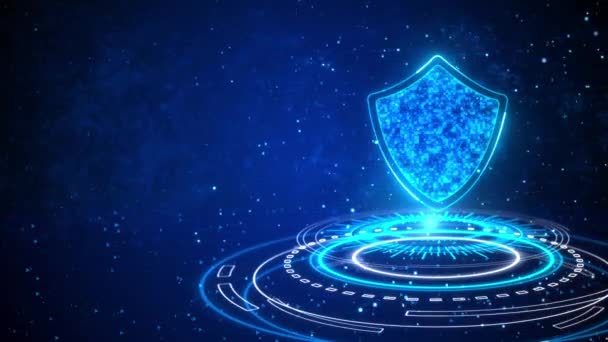 Netzwerksicherheit Cyber-Angriffsschutz für weltweite Verbindungen Hintergründe Blockchain. — Stockvideo