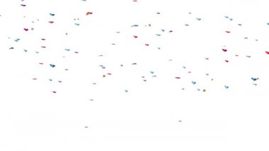 3D Güzel Animasyon Milyonlarca Kelebek, Kelebekler Yaz Mavi Arkaplanda Uçuyor.