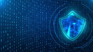 4K Döngü Dijital Güvenlik Siber Güvenlik Animasyonu.