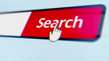 İnternet Tarayıcısı Yazılıyor Aramaya Tıklayın 4K Canlandırması.