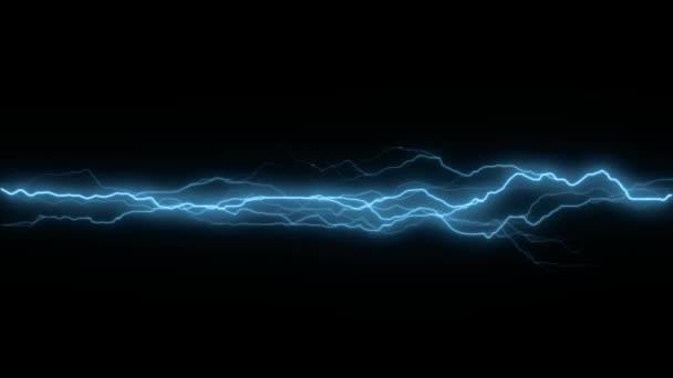 Λαμπερό Lightning Thunderbolt βρόχο επικάλυψης φόντο. — Αρχείο Βίντεο