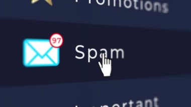 Canlandırılmış Sayma Sayıları Fare Tıklama Arkaplanı ile Çöp Postaları
