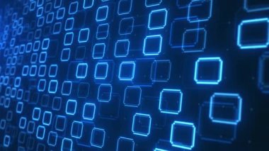 Fütürist yüksek teknolojili ekran soyut teknoloji döngüsü arka planı.