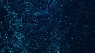 Soyut pleksus bağlantılı çizgiler geometrik şekiller Bağlantı konsepti döngüsü arkaplanı.