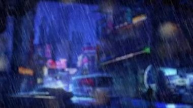 Gerçek Yağmur Damlaları Kusursuz 4K döngüsü video animasyonu.