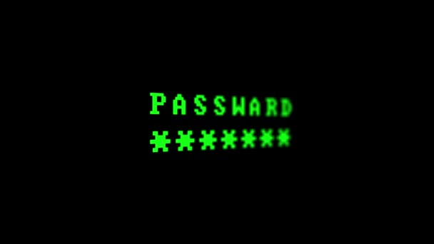 Skriva lösenord Inmatning på Inloggning sida och fel Åtkomst Förnekad It-säkerhet Hacka Concept. — Stockvideo