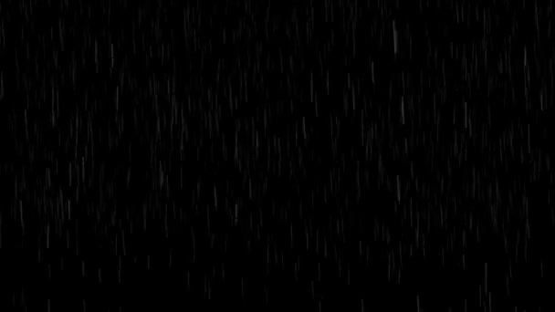 4k Loop Animatie achtergrond van Rain Drops Omvallen met groen scherm. Winterseizoen weer — Stockvideo