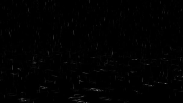 4k ลูปแอนิเมชั่นพื้นหลังของจริงคุณภาพสูงฟ้าผ่าฝนตกหน้าจอสีเขียวอัลฟ่า . — วีดีโอสต็อก