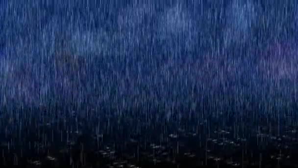 4k Loop Lluvia en ángulo pesado cayendo Loop Fondo de animación. — Vídeos de Stock