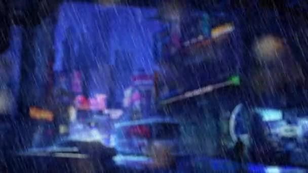 Lluvia real cae caída sin costura 4K bucle de animación de vídeo. — Vídeos de Stock