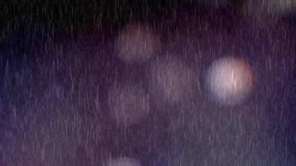 Real Rain Drops Falling Seamless 4K loop video animation. — Stock Video