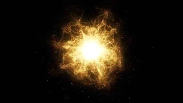 金魔法爆破光粒子爆炸轨迹抽象运动背景闪亮. — 图库视频影像