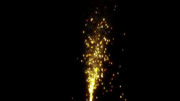 Esplodere fuochi d'artificio Scintilla Pirotecnica frizzante fontana in piedi a terra. — Video Stock