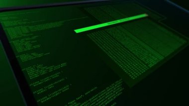 Çalışan Uçbirim UI şifreleme verileriyle Bilgisayar İşletim Sistemi Arayüzü