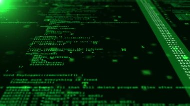 4K Döngü Teknolojisi Bilgisayar Virüsü veya İnternet Sistemi Hackleme Konsepti.