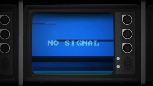 Altes Retro-Fernsehnetz. Kein Signal Statisches Rauschen, analoges Signal. Statisches Rauschen des Fernsehbildschirms, schlechtes Signal. — Stockvideo