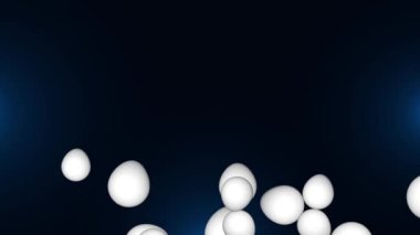 Beyaz döngü arkaplanındaki Paskalya bayramı dekorunuz kutlu olsun. Paskalya yumurtalarının, tatil eşyalarının taklidi..