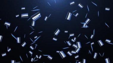 3D 4K Kredi kartı yağmuru döngüsü arkaplanı, çevrimiçi alışveriş veya finans kavramı