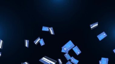 Kredi kartının çevrimiçi döngüsü Fintech, engelleme zinciri ve bankacılık kullanarak para satın alma.