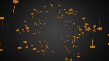 Hareket halindeki yargıç Gavel 'in yeşil ekran döngü arka planında döngü animasyonu. Adaletin Çekici