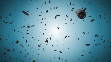 Bira şişeleri Alfa Matte Alkol içecekleri konseptiyle yeşil ekrana düşüyor..