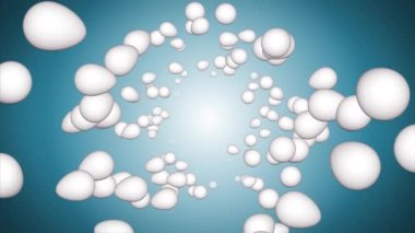 Yeşil arka planda 4K 3D Paskalya yumurtaları yuvarlanıyor. Mutlu Paskalyalar. Bir sıra yumurta geleneksel bahar kutlaması.