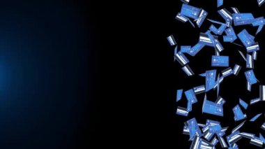 4K Soyut 3D Kartlar, Çevrimiçi alışveriş döngüsü Arkaplanı kavramı