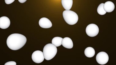 3 boyutlu animasyon Paskalya yumurtaları düşen yeşil ekran döngüsü arka planı.