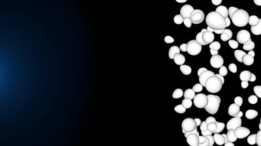 4K 3D yumurta havada uçuşuyor gökyüzünden düşüyor Döngü Canlandırma Arkaplanı.