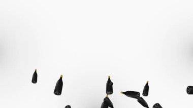 Gerçekçi boş metal şişe animasyonunun kusursuz bir döngüsü..