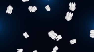 Tıp, sağlık ve biyolojik bilimle ilgili sembolün animasyon rotasyonu. Kusursuz döngü.