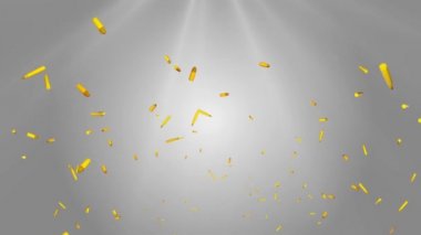 4K Canlandırma döngüsü arka planı, yeşil ekranda uçan ve dönen bulett koruyucusu