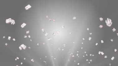 Tıp, sağlık ve biyolojik bilimle ilgili sembolün animasyon rotasyonu. Kusursuz döngü.