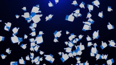 Başparmaklar yukarı ve yıldızlar yeşil arka planda animasyon derecesi veriyorlar. 4k video. Krom Anahtar, Pozitif Başparmak Yukarı