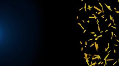 4K Canlandırma döngüsü arka planı, yeşil ekranda uçan ve dönen bulett koruyucusu