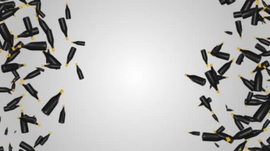 Gerçekçi boş metal şişe animasyonunun kusursuz bir döngüsü..