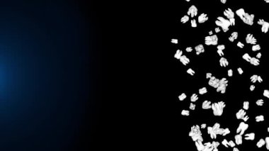 Diş Döndürme Animasyonu. Kusursuz Döngü 4K Video Arkaplanı.