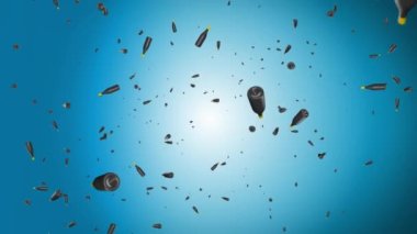 Gerçekçi boş metal şişe animasyonunun kusursuz bir döngüsü..