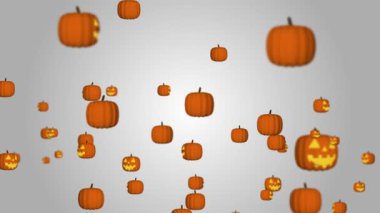 Soyut Birçok Cadılar Bayramı balkabağı Cadılar Bayramı arkaplanına düşüyor.