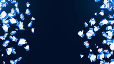 4k Düşüyor Emoji Sosyal Ağ Animasyonu, Yapılandırma, Arkaplan, Alfa Kanalı, Döngü,
