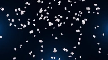 Diş Döndürme Animasyonu. Kusursuz Döngü 4K Video Arkaplanı.