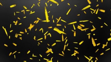 4K 3D mermiler siyah arka planda, alan derinliğinde. 4K döngü animasyonu. Metal kurşunlar
