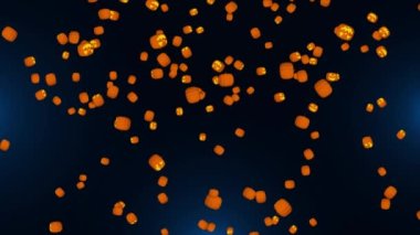 Cadılar Bayramı Balkabağı Yeşil Ekranda Dönüyor Kusursuz Döngü Arkaplanı.